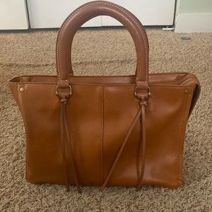 Brown leather purse